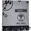 Sciarpa Moschino art 50152 con logo moschino milano e frange
