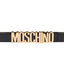 Cintura Moschino Couture in pelle art 8012 nero vernice logo grande oro