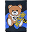Sciarpa Moschino art 30745 con teddy e fascia blu