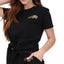 T-shirt Moschino Swim art V2A0711 nera con logo strass