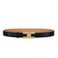 Cintura Elisabetta Franchi art  CT-23S-21E2 a vita regular nero con placca oro