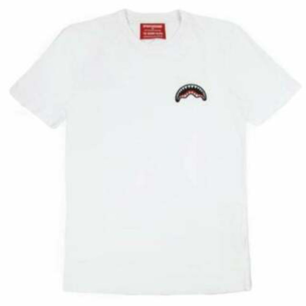 T-shirt Sprayground 9100T002WHT bianco bocca shark small