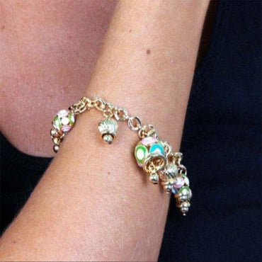 Bracciale Amo Capri 3570792 in metallo con campanelle oro e multicolor