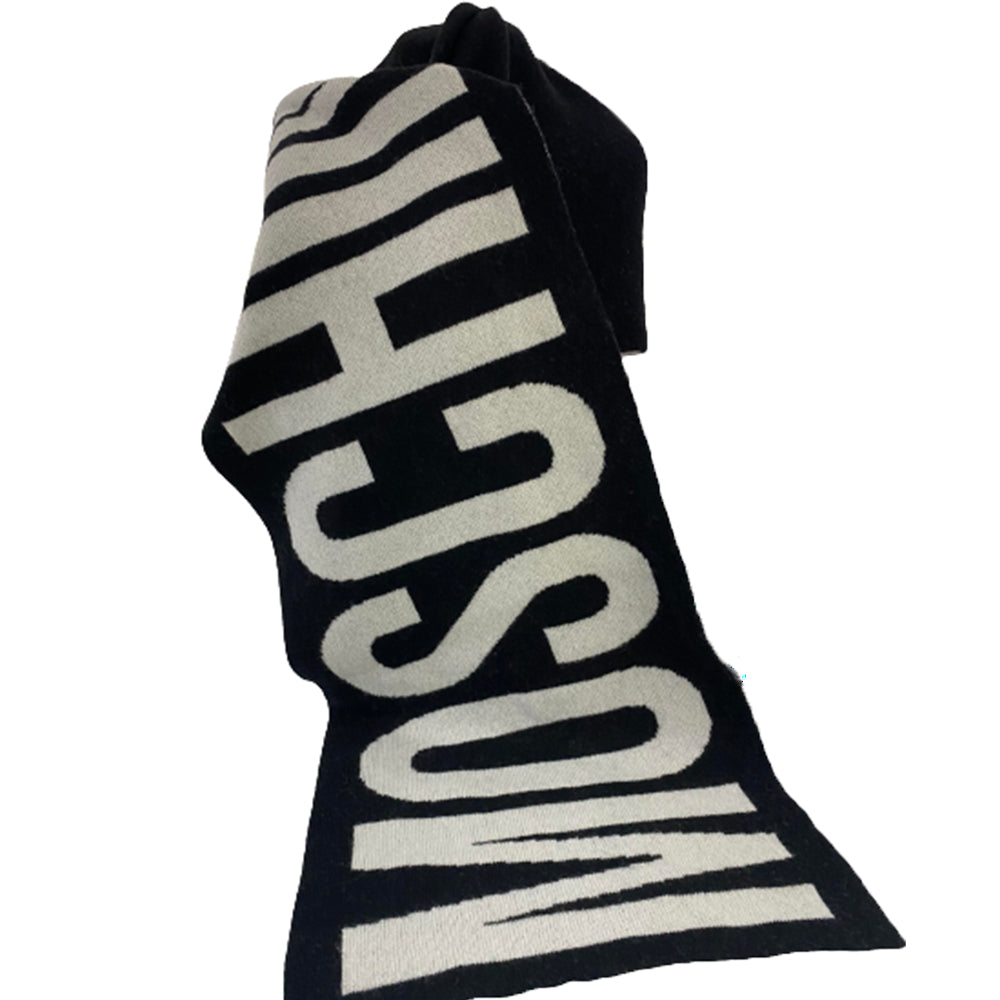 Sciarpa Moschino art 65338 nera e bianca