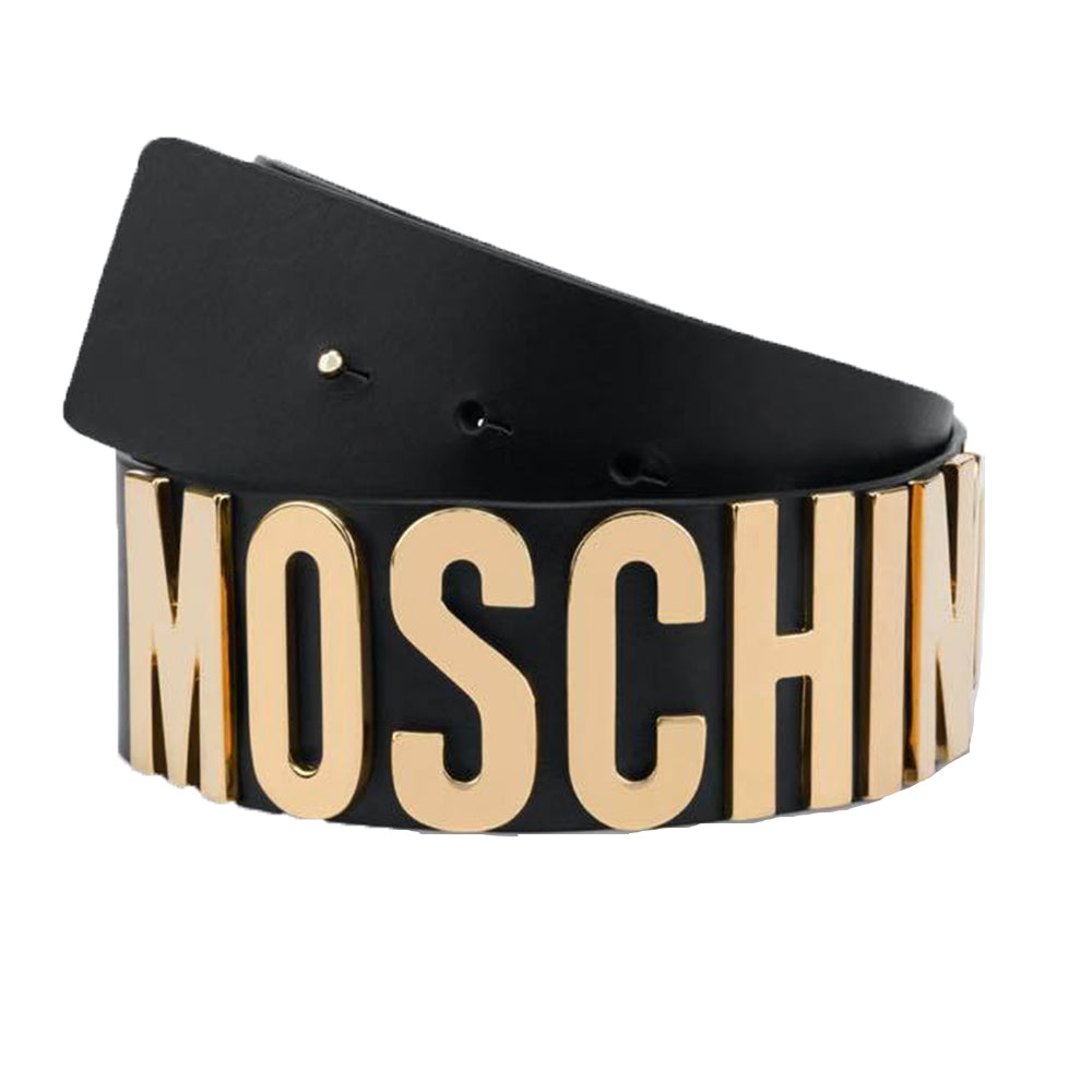 Cintura Moschino Couture art 8028 maxi nero con logo lettering