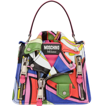 Borsa Moschino Couture art 7529 in nappa multicolor linea biker