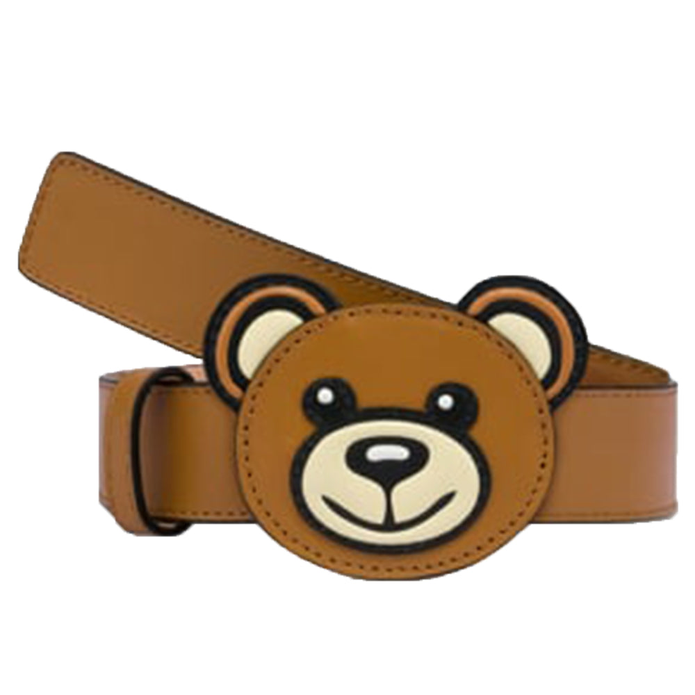 Cintura Moschino Couture art 8057 in vitello teddy bear caramello