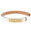 Cintura Moschino Couture art 8008 piccola opaca bianca con logo oro