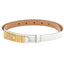 Cintura Moschino Couture art 8008 piccola opaca bianca con logo oro
