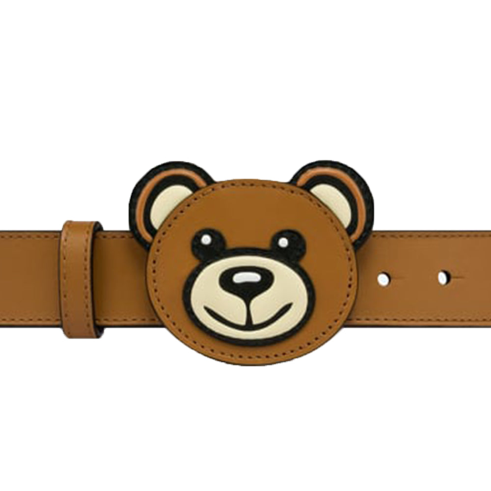Cintura Moschino Couture art 8057 in vitello teddy bear caramello