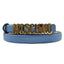 Cintura Moschino Couture art 8034 in pelle small opaca polvere logo oro