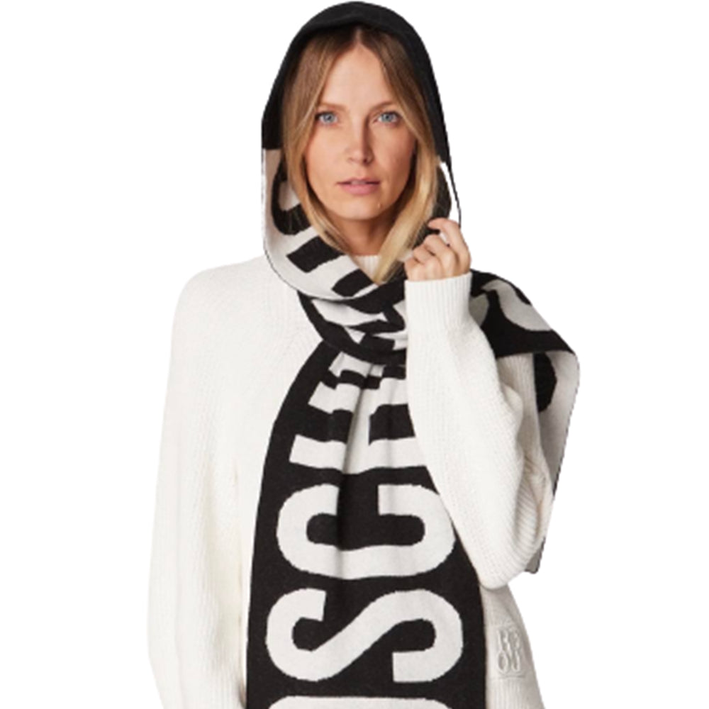 Sciarpa Moschino art 65338 nera e bianca