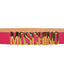 Cintura Moschino couture art 8035 in pelle opaca fuxia logo grande oro