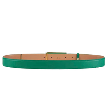 Cintura Elisabetta Franchi art CT11S26E2 smeraldo sottile a vita alta con logo oro