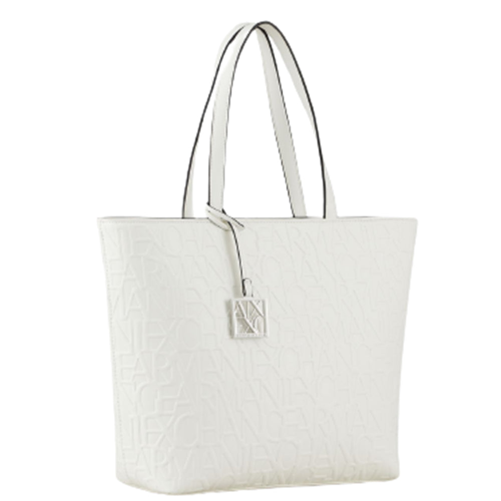 Borsa Armani Exchange art 942650 CC793 logo opaco a fuoco bianco