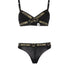 Completo Moschino Underwear art 2104 nero con bande teddy glitter