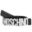 Cintura Moschino art A8006 media opaca logo argento