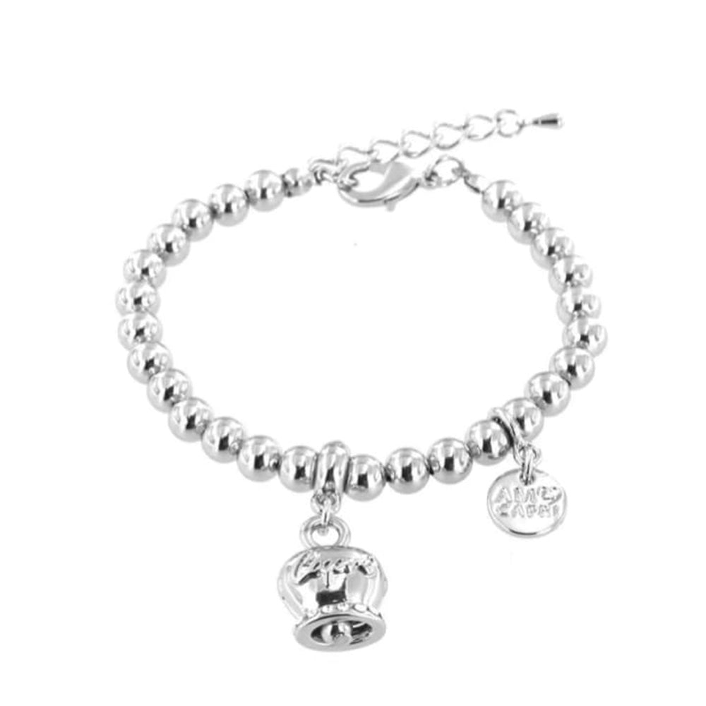 Bracciale Amo Capri 3571658 in metallo con campanella e scritta capri argento