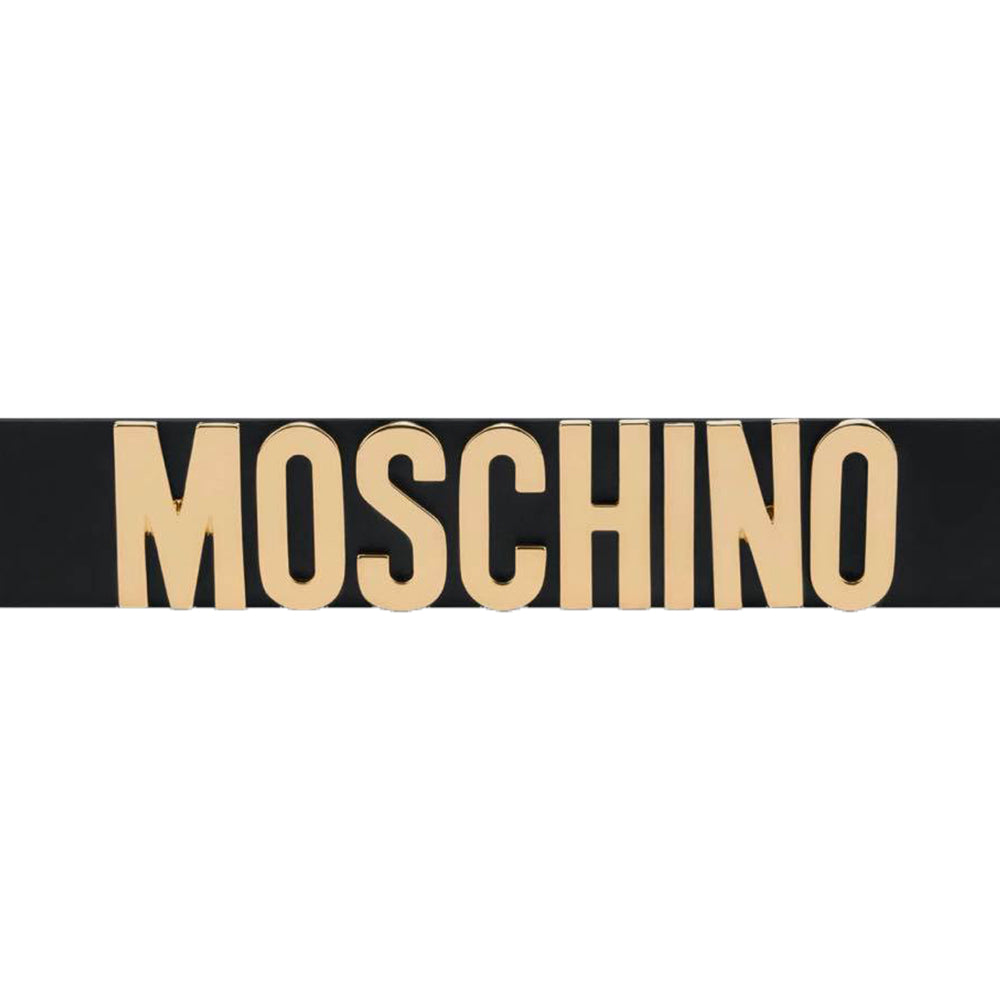 Cintura Moschino Couture art 8028 maxi nero con logo lettering