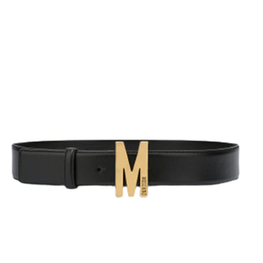 Cintura Moschino  Couture art 8036 nero fibbia M galvanica oro tg 44