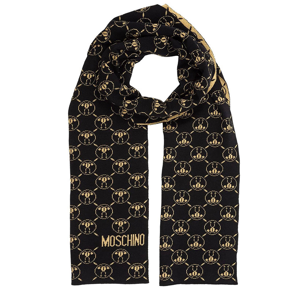 Sciarpa Moschino art 30738 fantasia logo moschino milano glitter