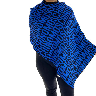 Sciarpone Moschino art 30624 con fantasia logo lurex