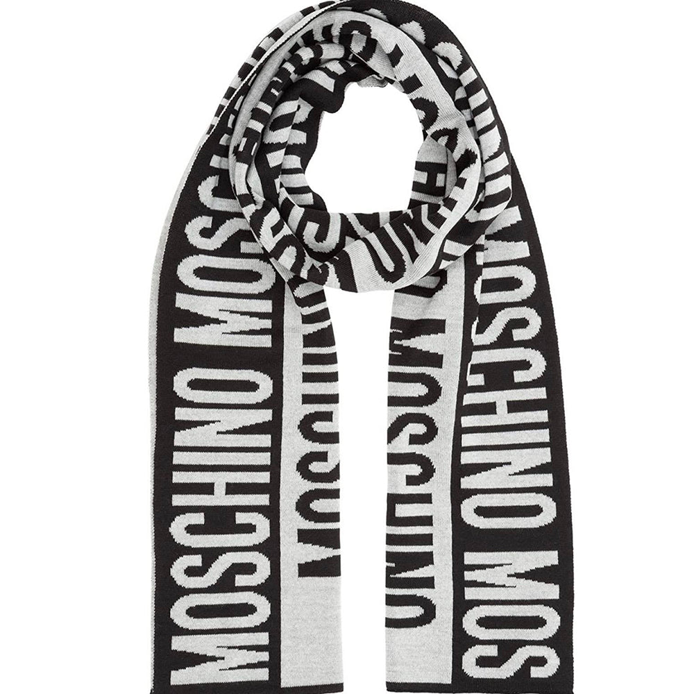 Sciarpa Moschino Art 50164 in lana con logo grande