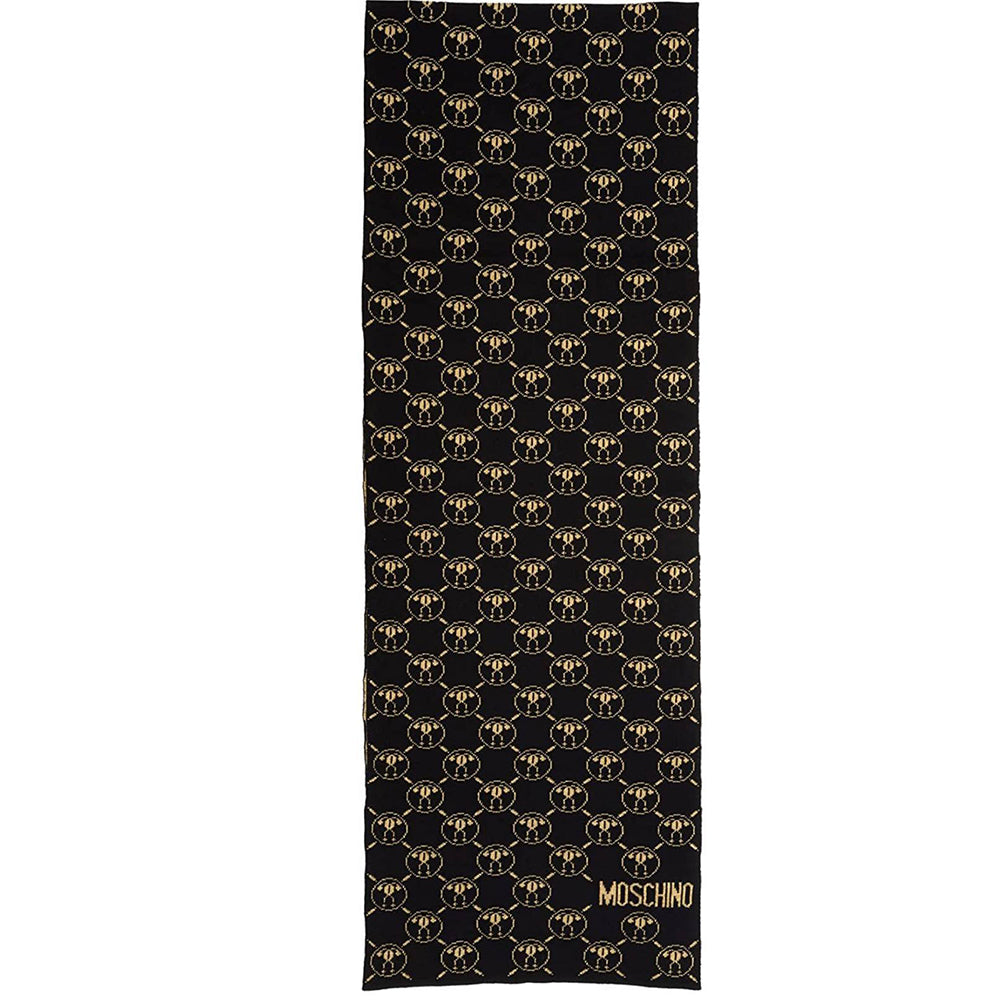 Sciarpa Moschino art 30738 fantasia logo moschino milano glitter