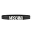 Cintura Moschino art A8006 media opaca logo argento