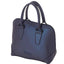 Borsa O Bag bowly tessuto gommato blu navy a mano