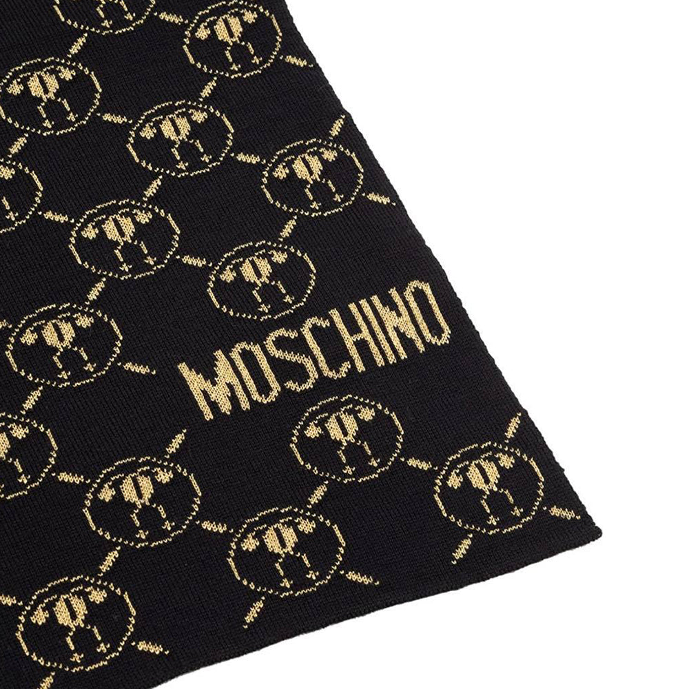 Sciarpa Moschino art 30738 fantasia logo moschino milano glitter