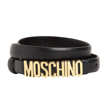 Cintura Moschino Couture art 8033 in pelle opaca media logo lettering