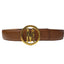 Cintura Moschino Couture art A8031 opaco media cuoio logo ovale oro