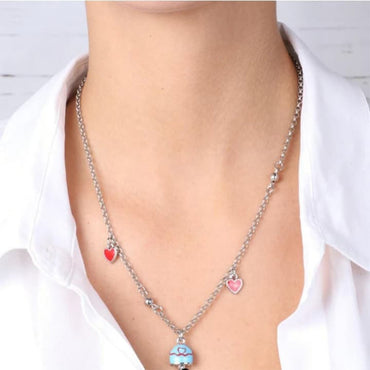 Collana Amo capri 3540898 con campanella azzurra