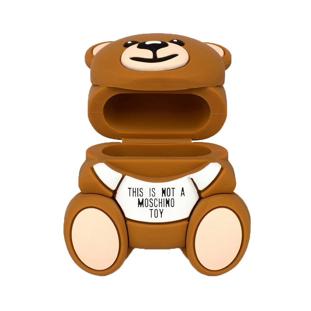 Cover Moschino airpods teddy bear cammello