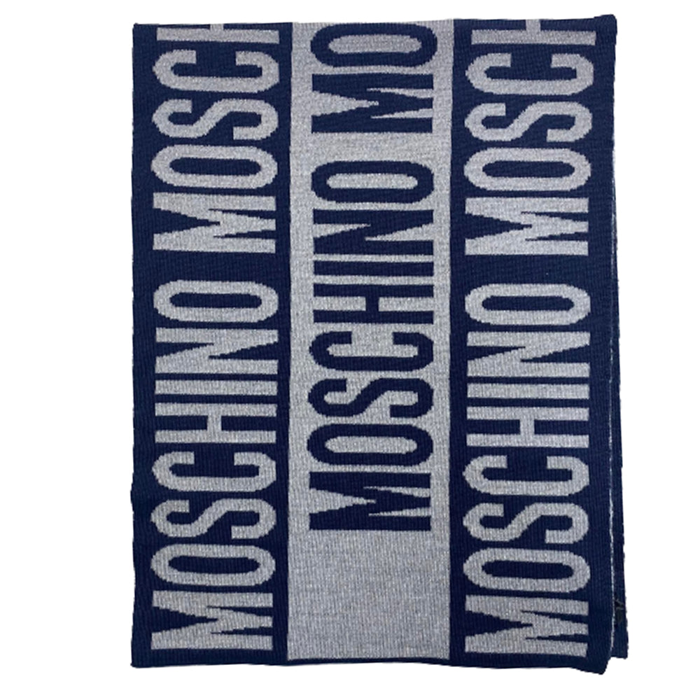 Sciarpa Moschino Art 50164 in lana con logo grande
