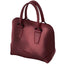 Borsa O Bag bowly tessuto gommato bordeaux a mano