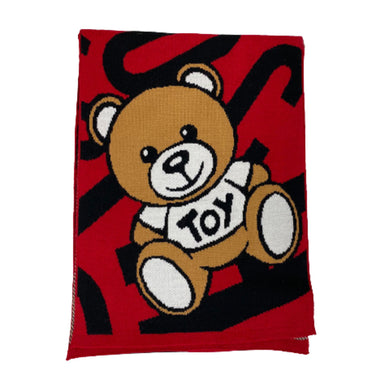 Sciarpa Moschino art 30685 fantasia logo con teddy centrale