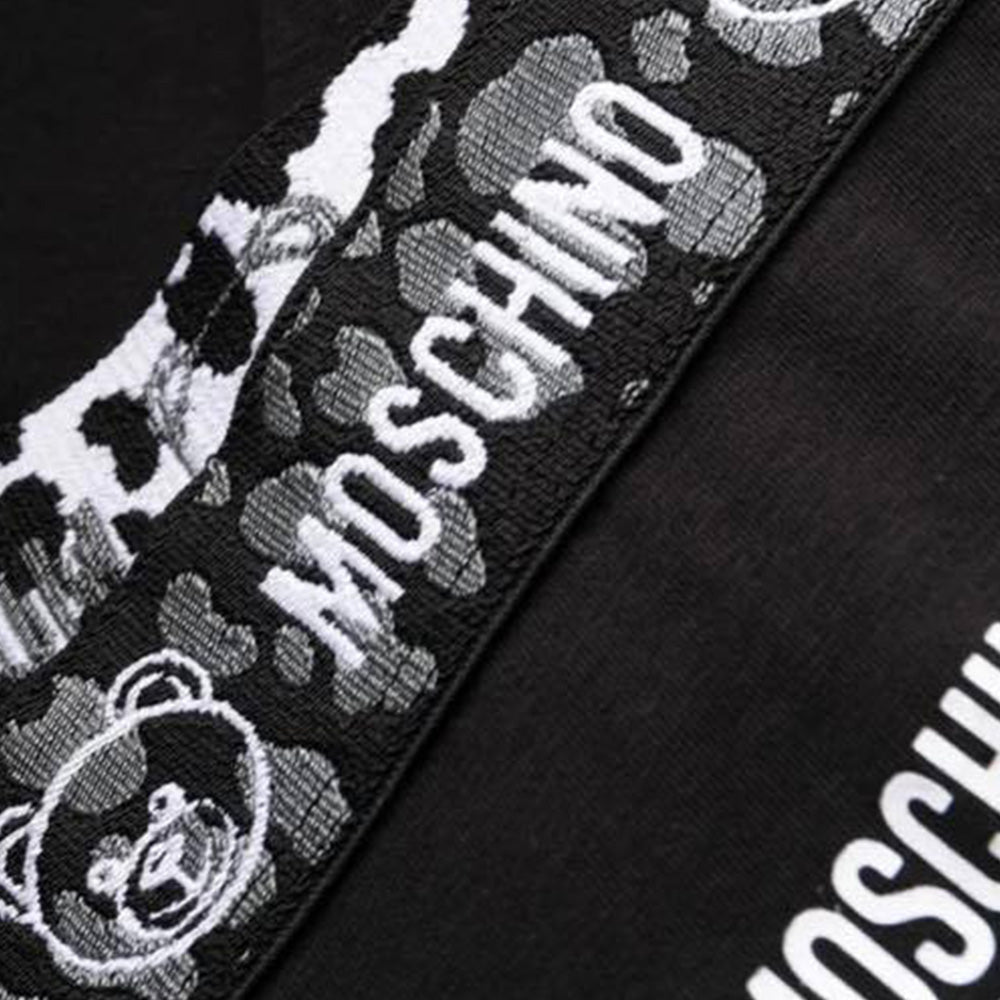 Leggings Moschino Underwear art 4316 nero con fascia maculata