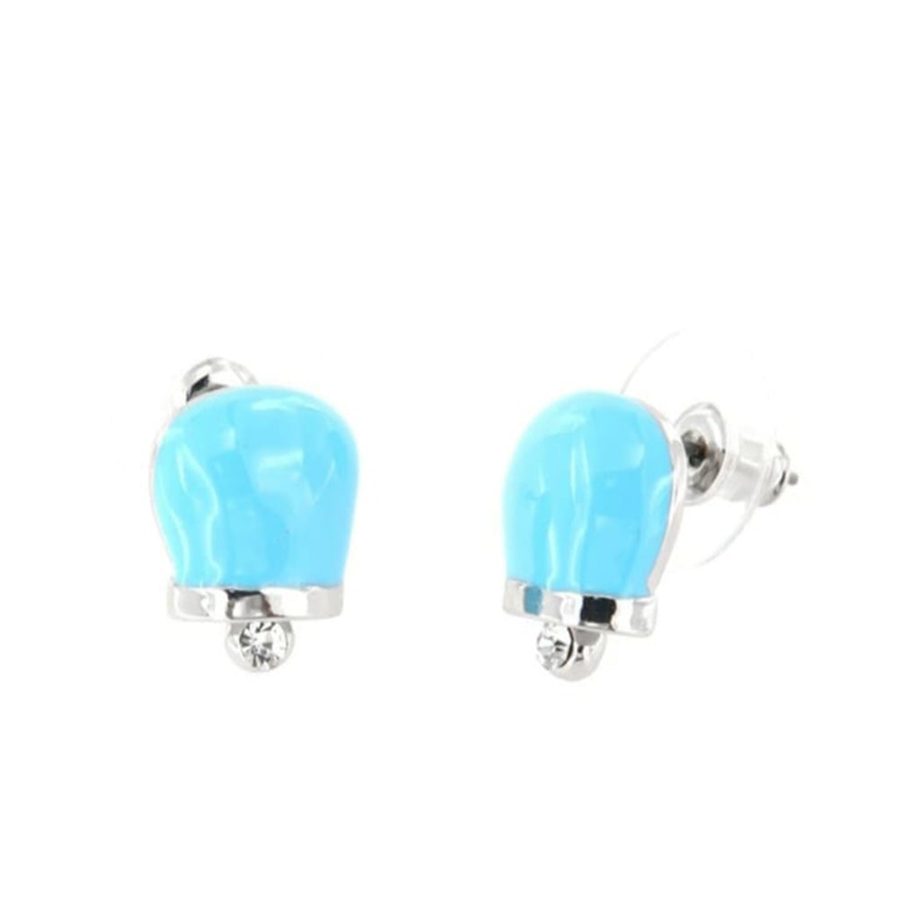 Orecchini Amo Capri 3511121 in metallo a forma di campanella azzurra e cristalli