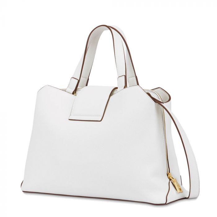 Borsa Love Moschino JC4131 Shopper Medium Two Heart Bianca
