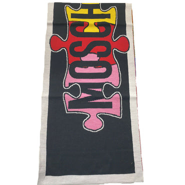 Sciarpa Moschino Art 30674 puzzle Teddy multicolor in lana