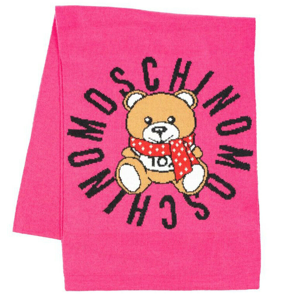 Sciarpa Moschino Art30673 Teddy con logo in lana