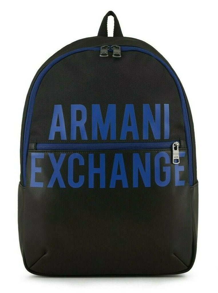 Zaino Armani Exchange Uomo Art952335 backpack nero con logo blu