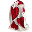 Sciarpa Moschino art 30642 bianca con fantasia cuori rossi